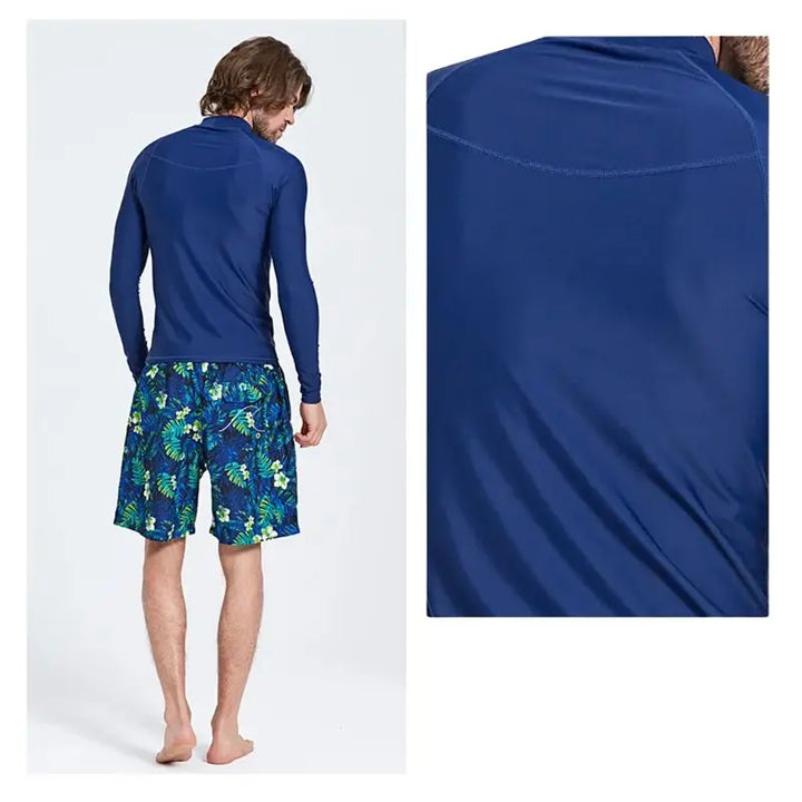 Swimming Mens Rash Guard | Long Sleeves Men Swim Shirt Swimcore