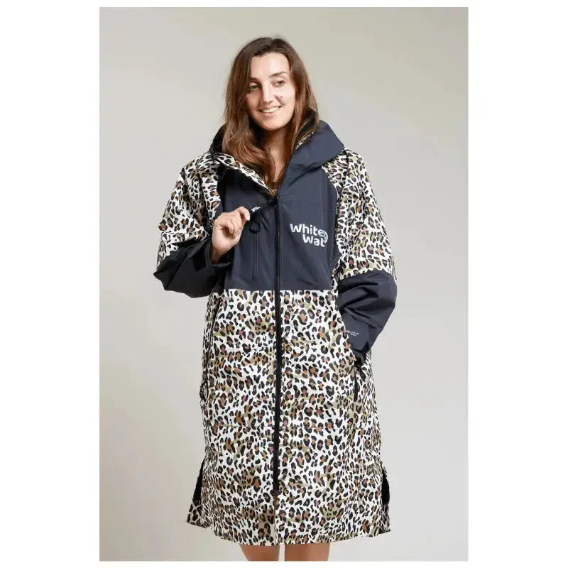 Swimming Robe Leopard Print | Adults Unisex Hard Shell Robe Swimcore