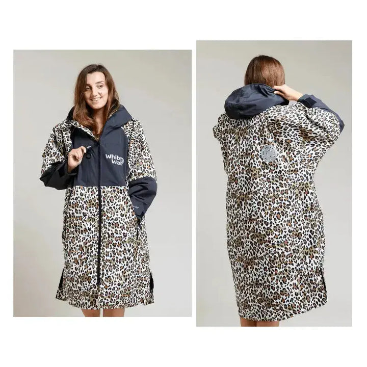 Swimming Robe Leopard Print | Adults Unisex Hard Shell Robe Swimcore