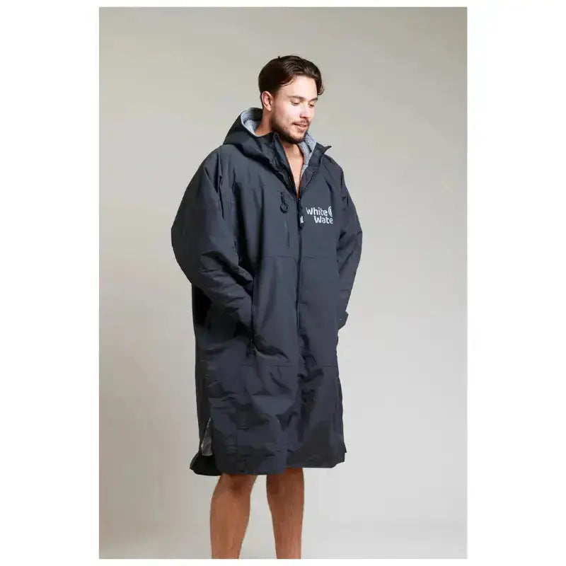 Swimming Robe Unisex Black | Adults Hard Shell Robe Swimcore