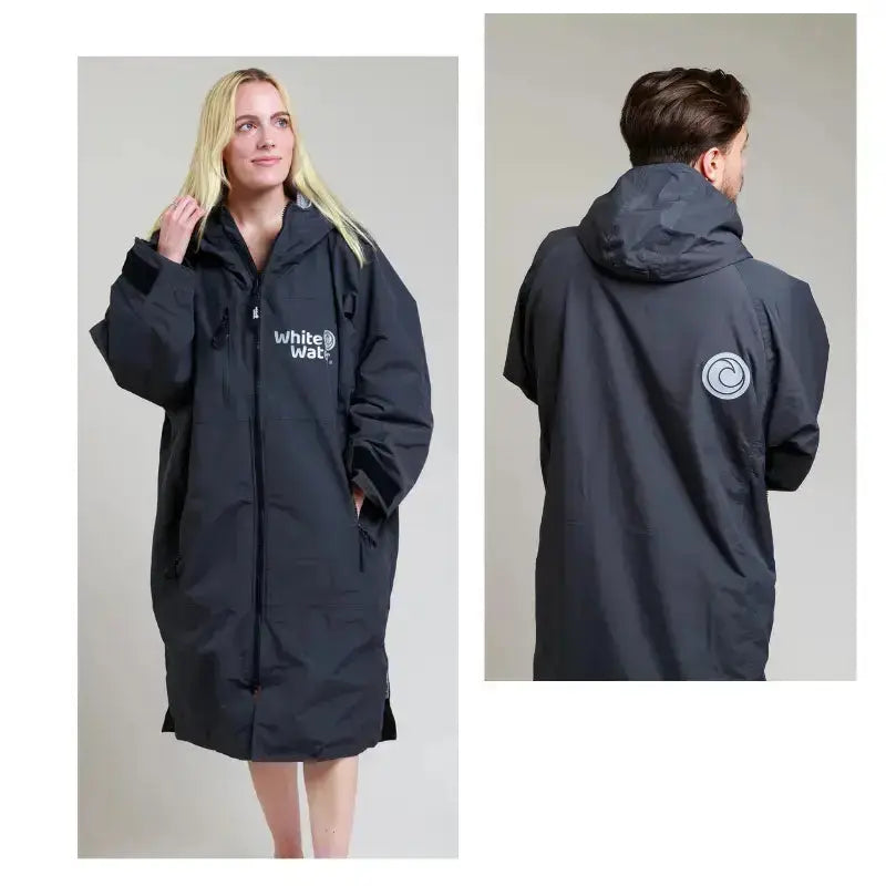 Swimming Robe Unisex Black | Adults Hard Shell Robe Swimcore