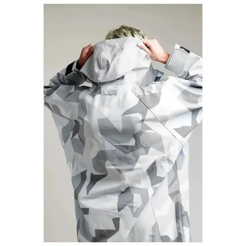 Unisex Post Swimming Robes | Soft Shell Arctic Camo Robe Swimcore