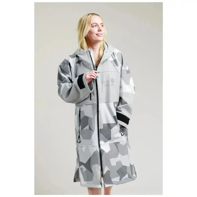 Unisex Post Swimming Robes | Soft Shell Arctic Camo Robe Swimcore