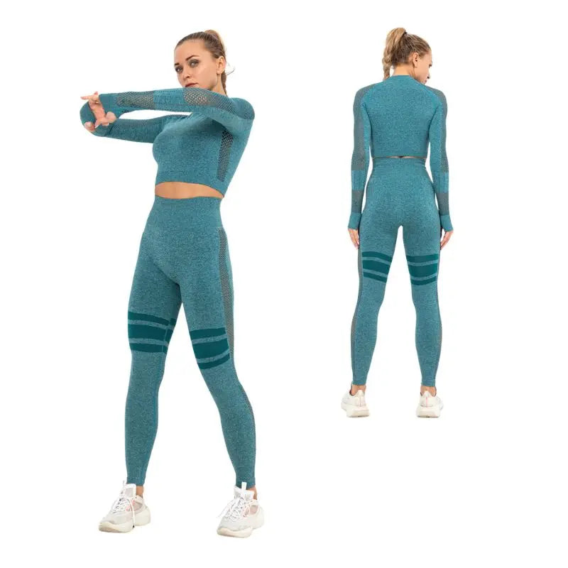 Women Cropped Top Set | Yoga Gym Women's Cropped Set Swimcore