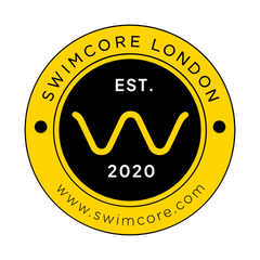 Swimcore London badge, est. 2020