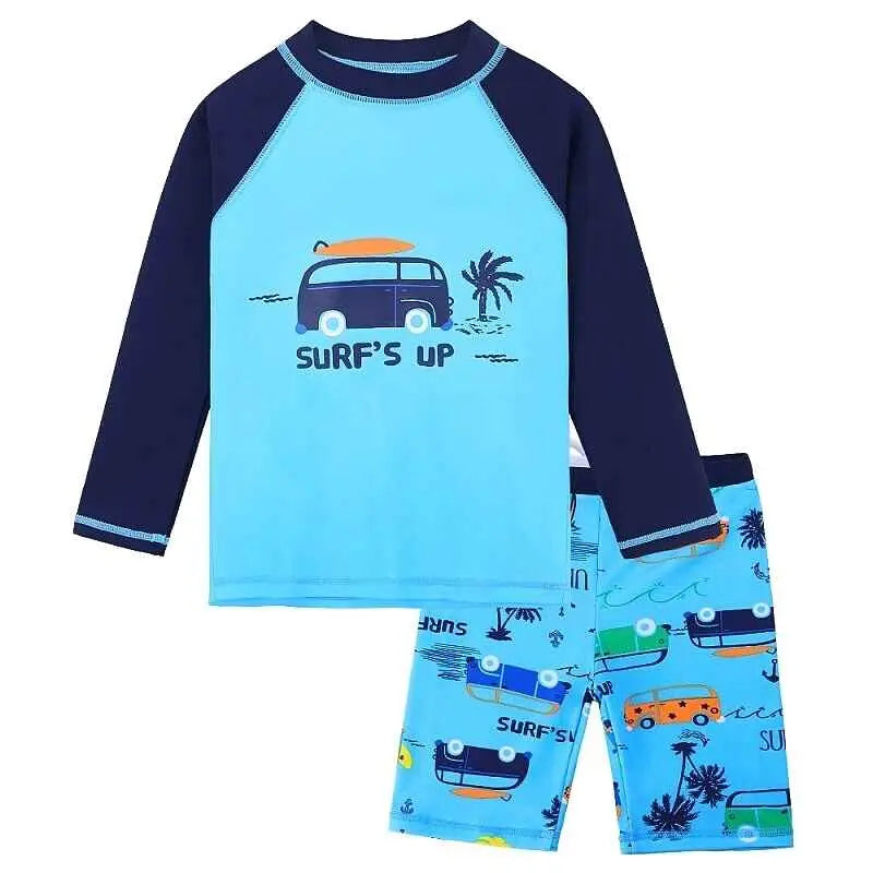 Long Sleeve Cartoon Swimwear for Toddlers