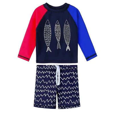 Long Sleeve Cartoon Swimwear for Toddlers