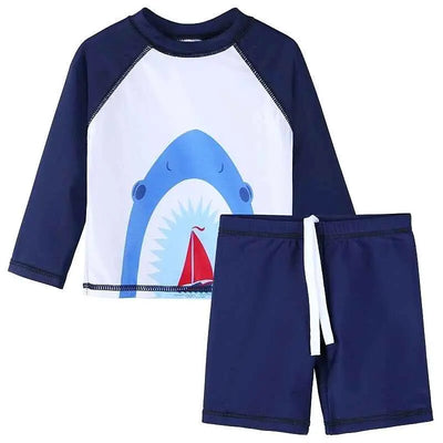 Long Sleeve Cartoon Swimwear for Toddlers