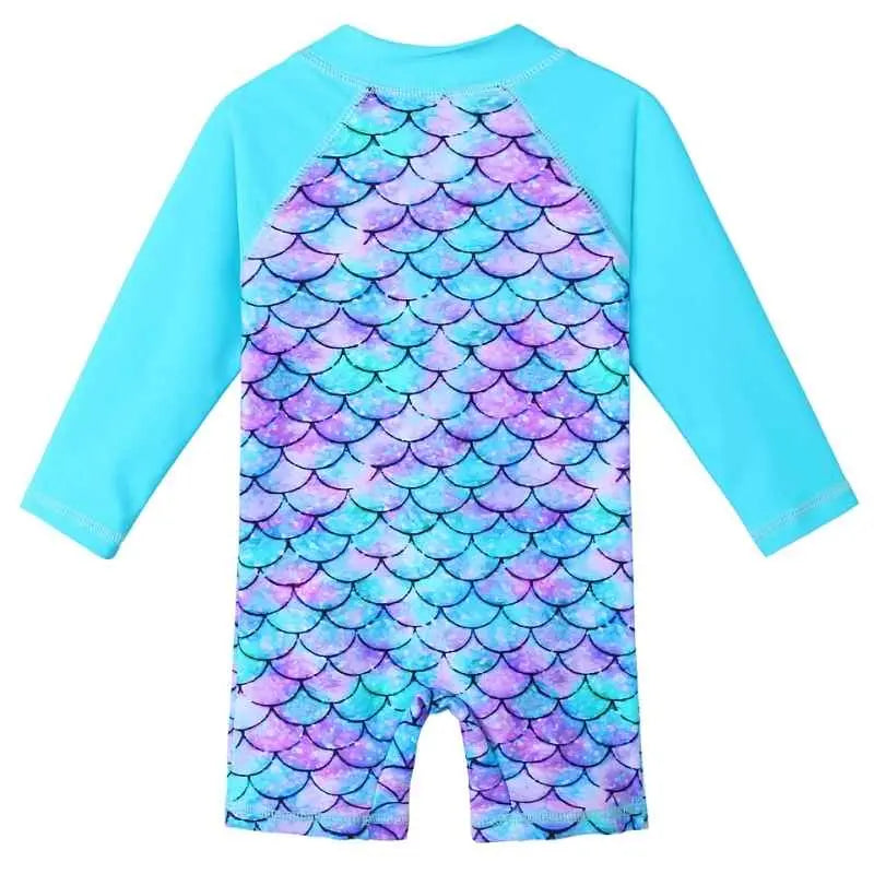 ​Baby's Floral Long Sleeve Swimsuit | Kids Swimming Suit - SwimcoreBaby's Floral Long Sleeve Swimsuit