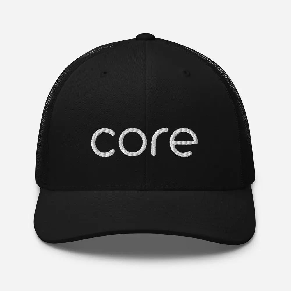 Core Hat Black | Swimming & Fitness Coach | Trucker Cap Swimcore