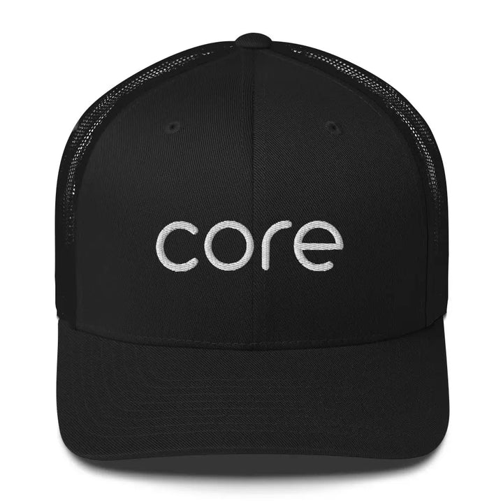 Core Hat Black | Swimming &amp; Fitness Coach | Trucker Cap Swimcore