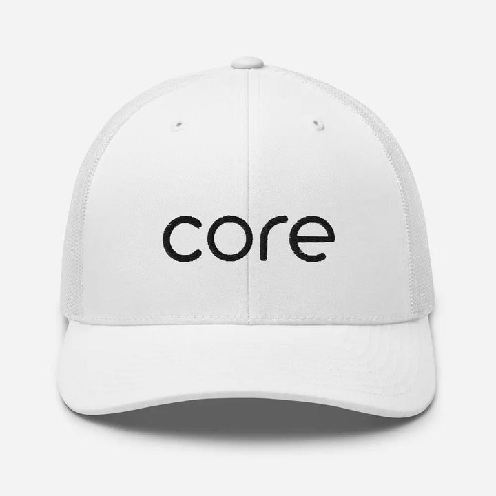 Core Hat White | Swimming &amp; Fitness Coach | Trucker Cap Swimcore