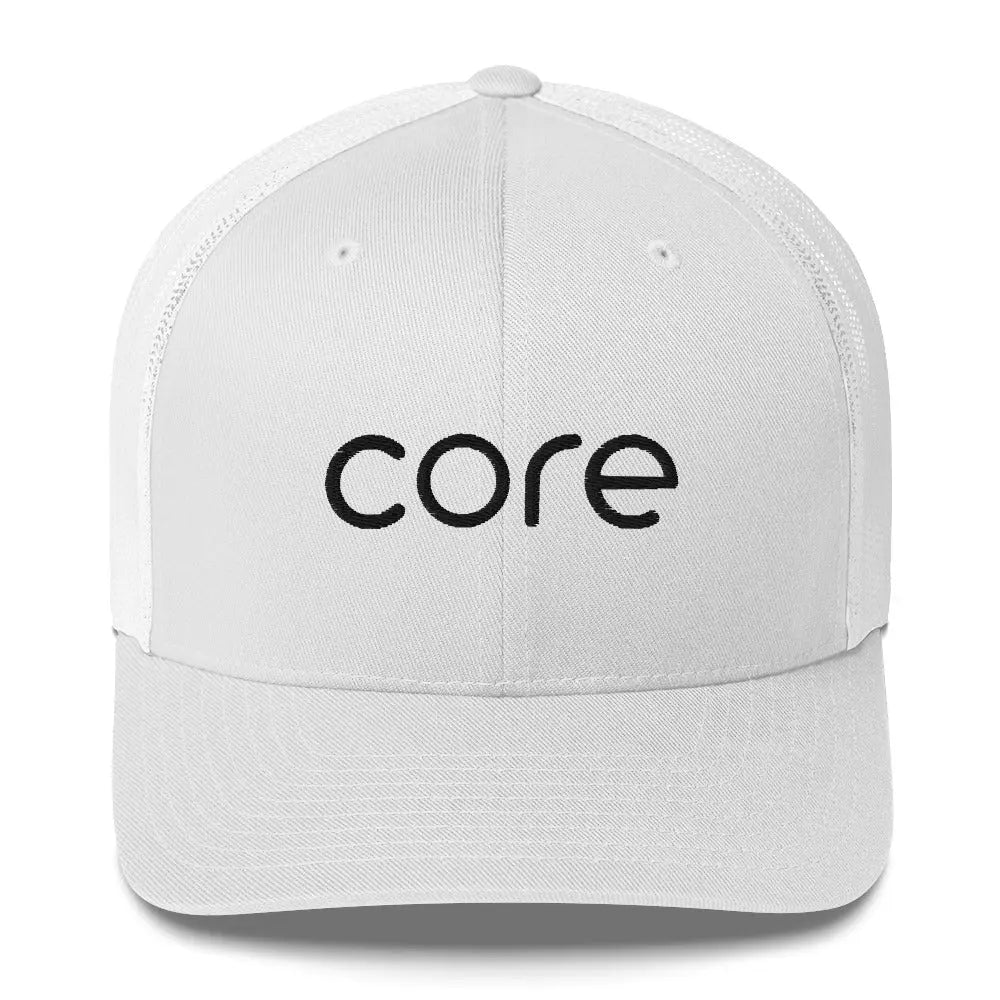 Core Hat White | Swimming & Fitness Coach | Trucker Cap Swimcore