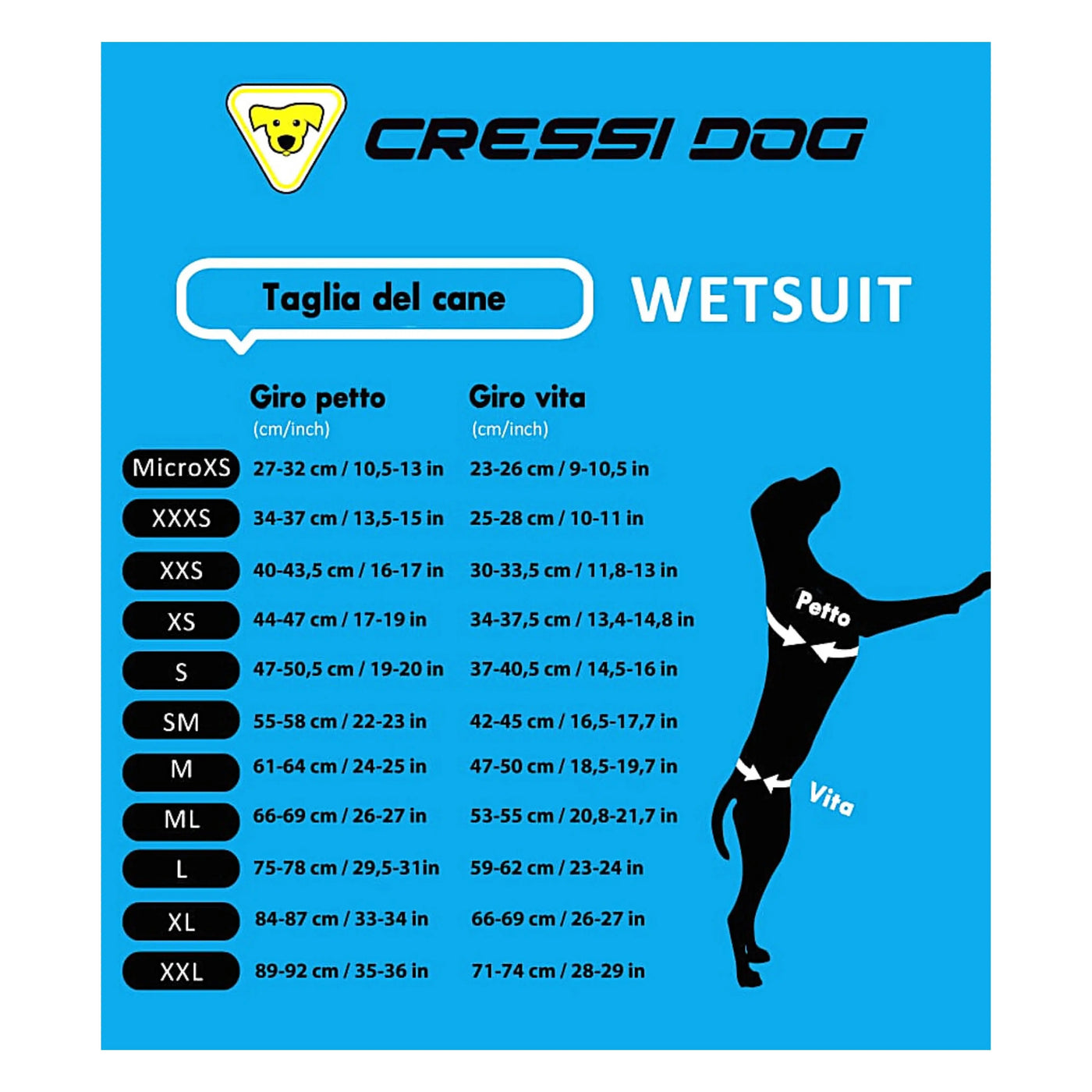 Dog Wetsuit Small Sizes | CRESSI DOG Swimcore