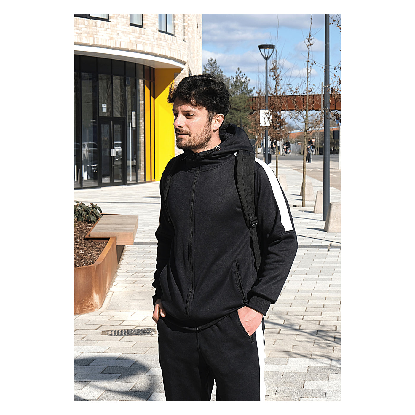 East London Tracksuit | Men's 2 Pieces Black Tracksuit Swimcore