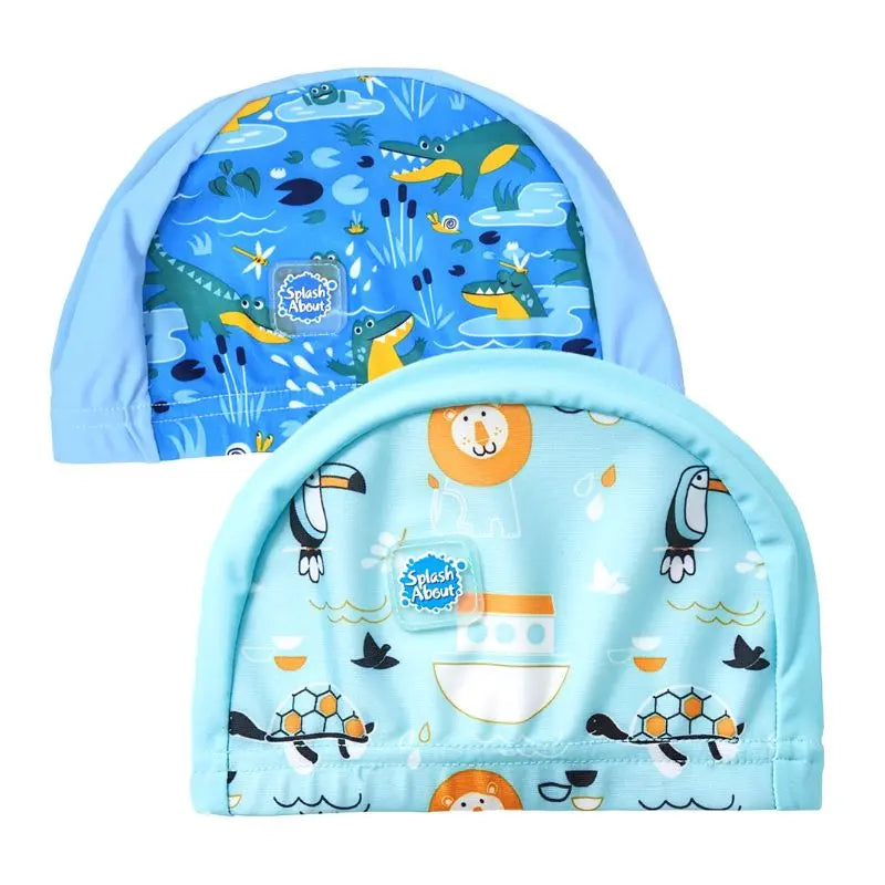 Kids Swim Hats Little Ducks &amp; Hidden Treasure | Double Pack Swimcore