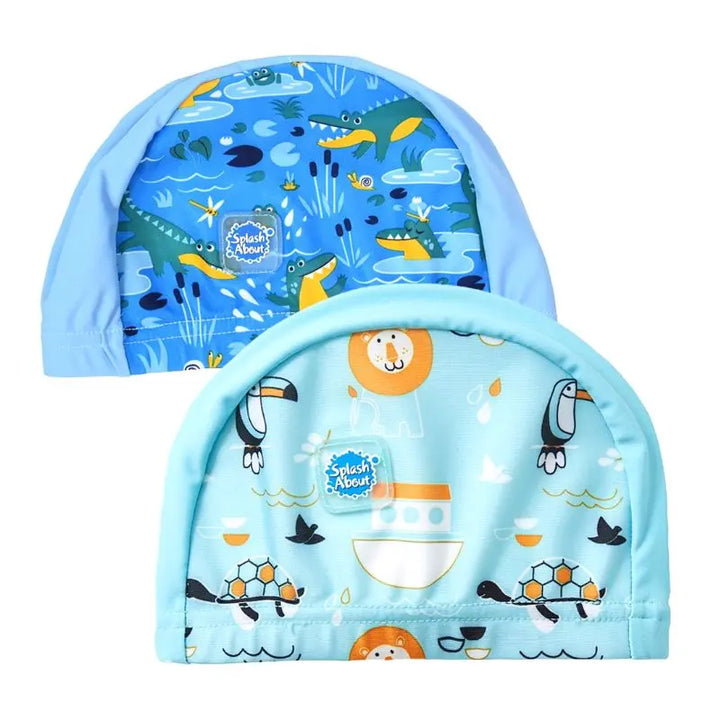 Kids Swim Hats Little Ducks &amp; Hidden Treasure | Double Pack Swimcore