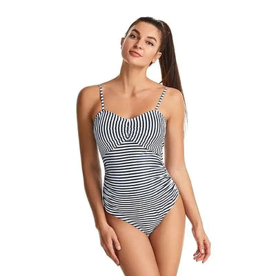 Maternity Swimsuit One-Piece | Zebra Black White Swimcore