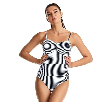 Maternity Swimsuit One-Piece | Zebra Black White Swimcore