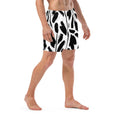Men Swim Shorts Design | Black and White Swimsuit Swimcore