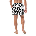 Men Swim Shorts Design | Black and White Swimsuit Swimcore