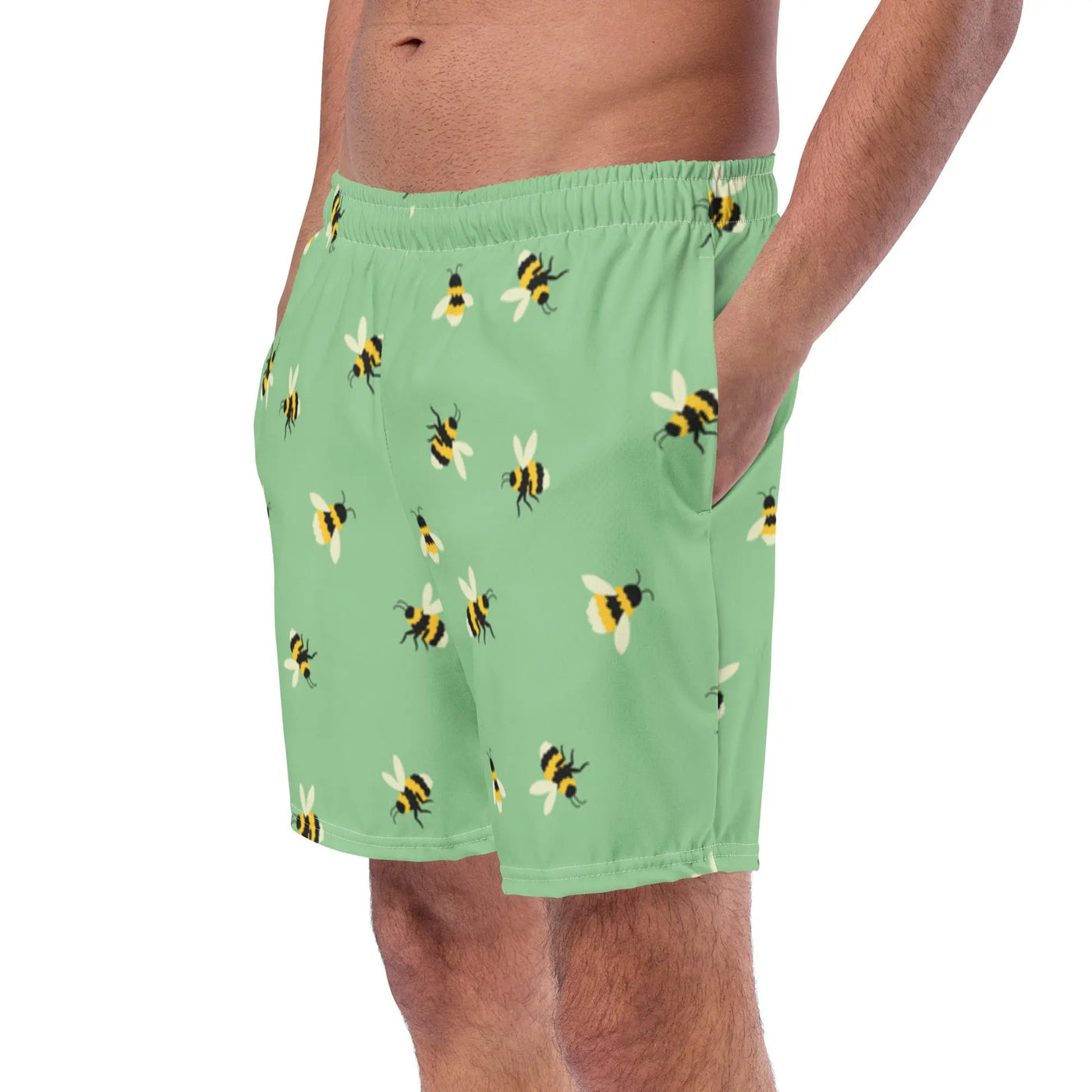 Men Swim Trunks Design | Bees Prints Design Swimsuit Swimcore