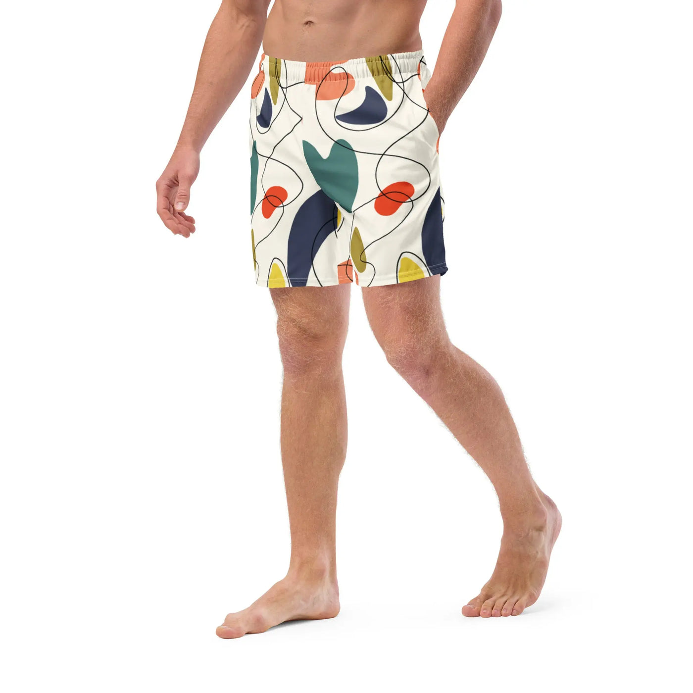 Men Swim Trunks Design | Geometric Design Swimsuit Swimcore
