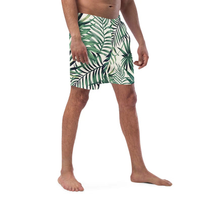 Men Swim Trunks Design | Leaves Prints Design Swimsuit Swimcore