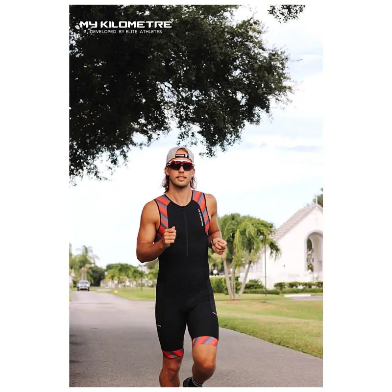 Men Triathlon Suit Sleeveless | Tri Race Suit Skinsuits Swim Cycle Run Swimcore