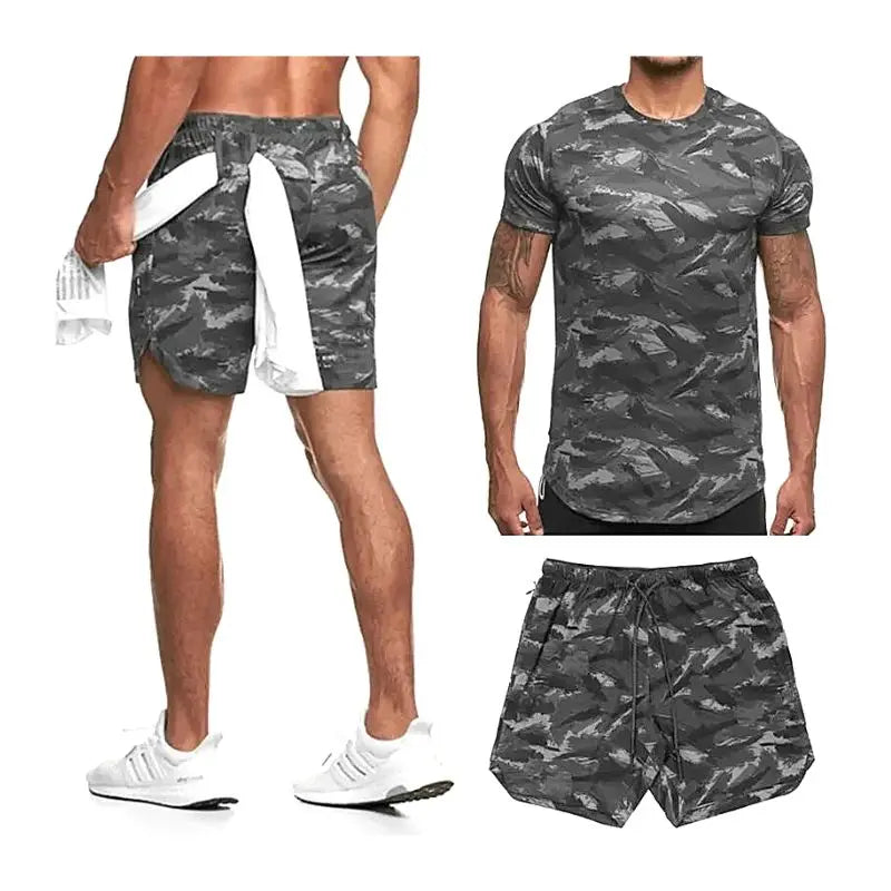 Mens Sportswear Gym Set | Fitness Men Top Bottom Sets Swimcore