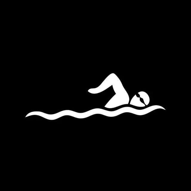 Personality Diving Sport Vinyl Swimming Stickers | 14.5cm*5cm Swimcore