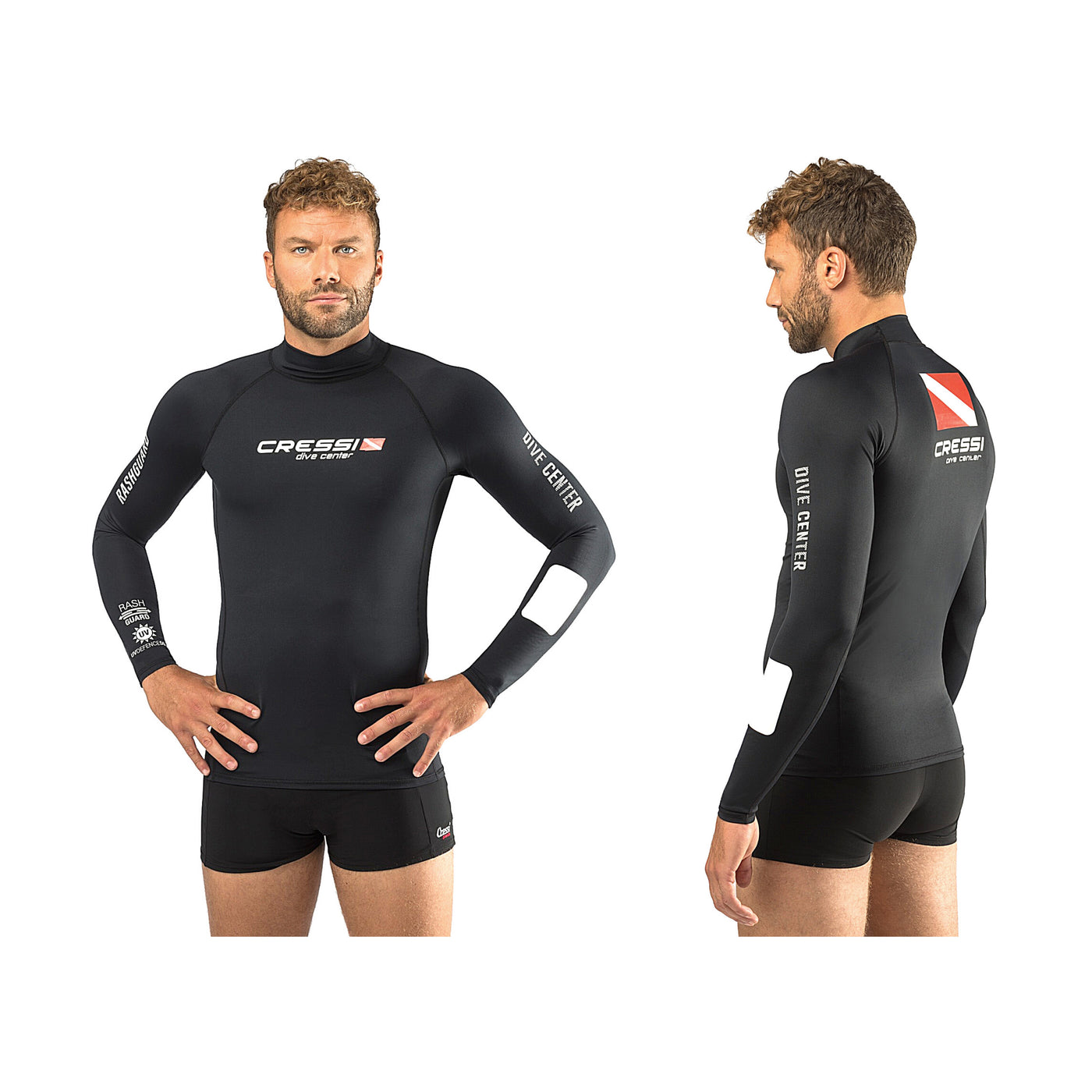 Rash Guard Men Long Sleeve Dive Center Swimcore