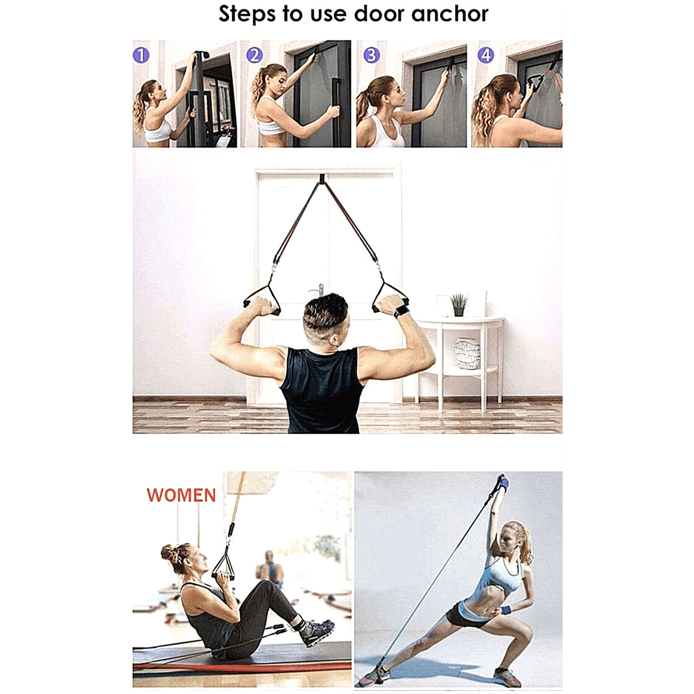 Resistance Bands Exercise | Bands With Handles 1 set of 5 (30 lbs) | 2 DAYS FREE UK SHIPPING Swimcore