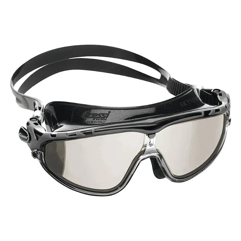Cressi Skylight Swim Goggles Black with Mirrored Lenses