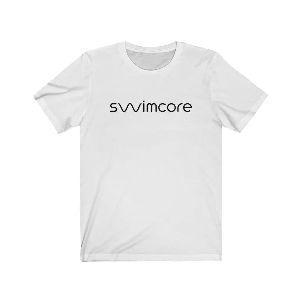 Swimcore White T-shirt | Unisex Jersey Short Sleeve Tee Printify