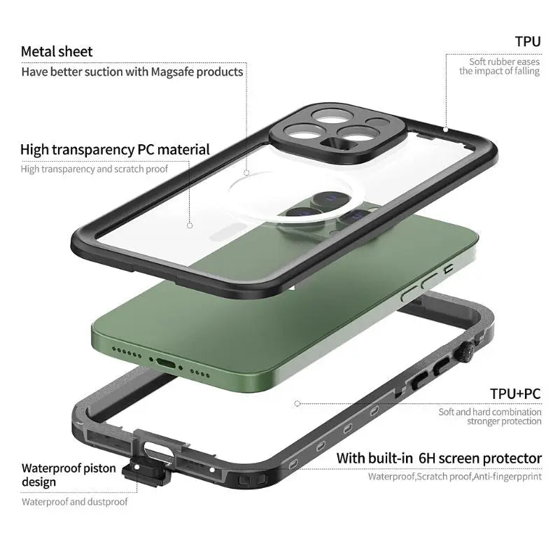Waterproof iPhone Cases | All Models iPhone 7 to iPhone 14Pro Swimcore