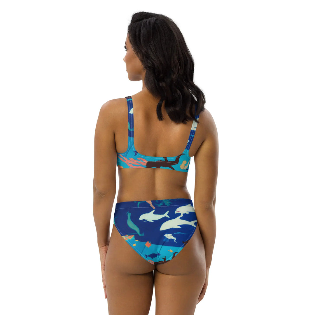 Women Bikini Marine World | Recycled High-Waisted Bikini Swimcore
